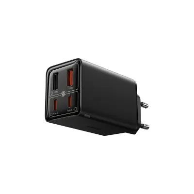 BASEUS hišni polnilec GaN6 pro 65W, 2xUSB, 2xUSB-C, črn