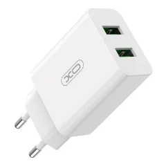XO L119 2x USB-A , 18W omrežni polnilnik (bela)