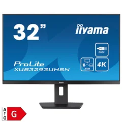 Monitor Iiyama 80 cm (31,5&quot;) XUB3293UHSN-B5 3840x2160 IPS 4ms HDMI DisplayPort USB-C 65W 2xUSB3.0 Pivot Zvočniki  sRGB99% RJ45 KVM