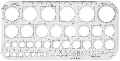 Ravnilo s krogi prozorno staedtler 576