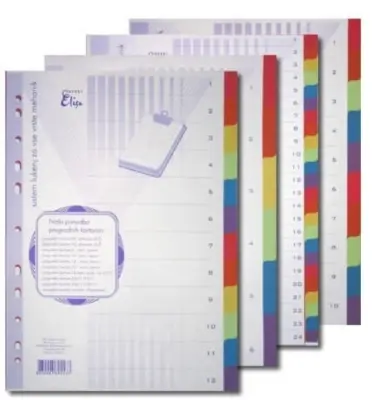 Pregradni karton a4 12-delni elisa karton