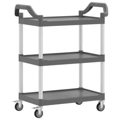 vidaXL 3-nadstropni voziček siv 81x41x92 cm aluminij