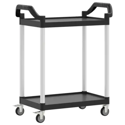 vidaXL 2-nadstropni voziček črn 81x41x92 cm aluminij