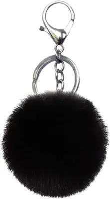Keychain artificial fur ball keychain fluffy handbag pendant car bag charm