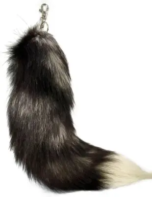 Fluffy fox tail keychain tassel bag cosplay toy handbag accessories hook pendant