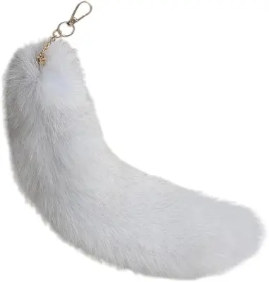 Women's bag keychain charm, artificial animal tail keychain, faux fur tail pendant suitable for key chain bag decoration