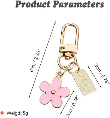 Women's keychain, bag decoration flower keychain car keychain pendant suitable for wallet, handbag, headphone box decoration