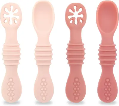 Baby learning eating training spoon silicone sticky spoon children's sticky spoon soup spoon baby silicone spoon fork complementary food tableware