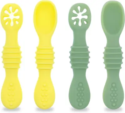Baby learning eating training spoon silicone sticky spoon children's sticky spoon soup spoon baby silicone spoon fork complementary food tableware