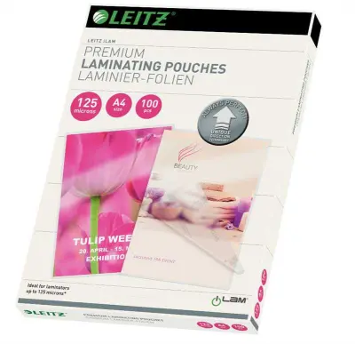 Žepki za plastificiranje leitz a4 125mic s smernimi puščicami 1/100 74810000