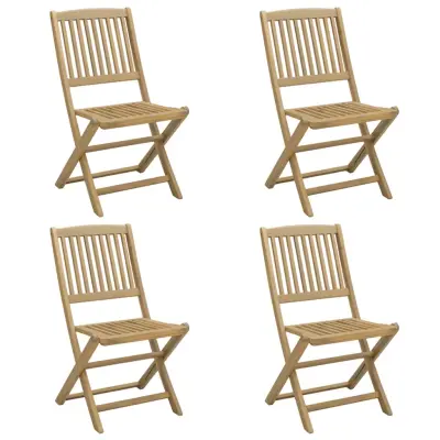 vidaXL Zložljivi vrtni stoli 4 kosi 57x49x90 cm trdna akacija