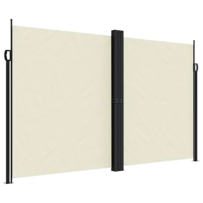 vidaXL Zložljiva stranska tenda krem 200x1200 cm