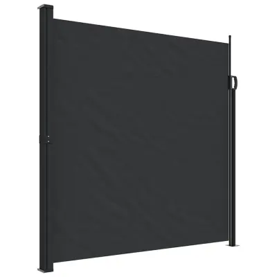 vidaXL Zložljiva stranska tenda črna 200x500 cm