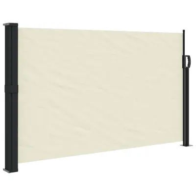 vidaXL Zložljiva stranska tenda krem 120x600 cm