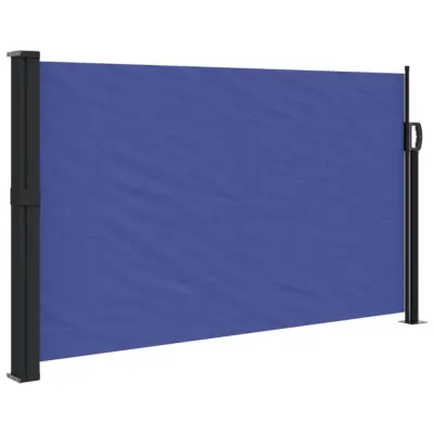 vidaXL Zložljiva stranska tenda modra 120x600 cm