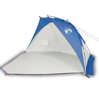 vidaXL Šotor za na plažo sinje moder 268x223x125 cm 185T poliester