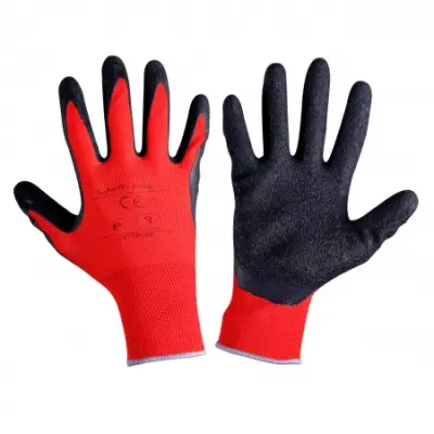 ROKAVICE L LATEX ČRNO-RDEČE "9" L