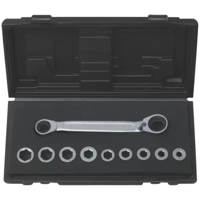 KS Tools Dvojni Viličasto Obročni Ključ Set 10 Kosov + Stojalo 8-17mm