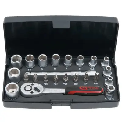 KS Tools Mini Set Nastavkov 23 Kosov 1/4"