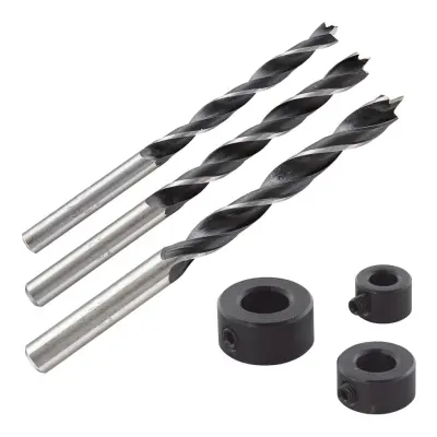 wolfcraft 3 svedri mozničar z omejevalniki globine 6, 8, 10 mm 2730000