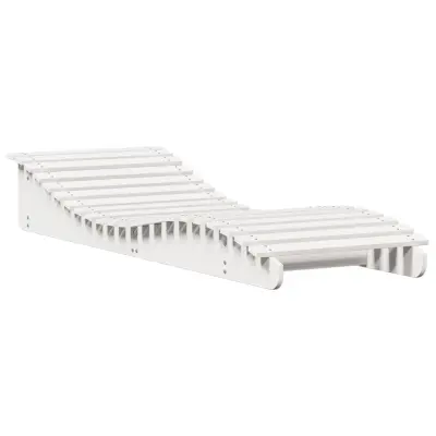 vidaXL Ležalnik bel 205x60x31,5 cm trdna borovina