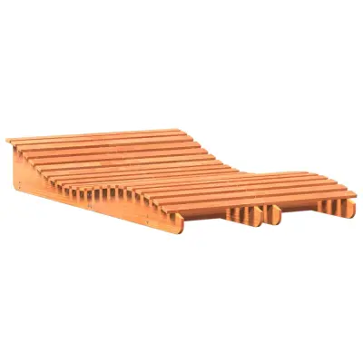 vidaXL Ležalnik 2 kosa voščeno rjav 205x60x31,5 cm trdna borovina