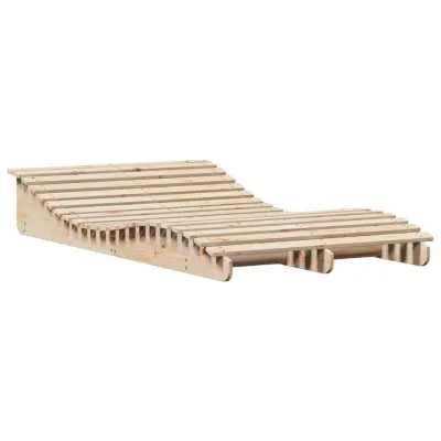 vidaXL Ležalnik 205x110x31,5 cm trdna borovina