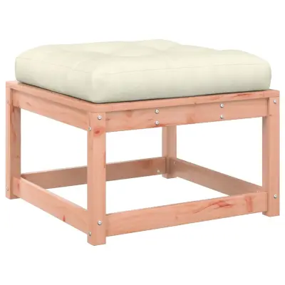 vidaXL Vrtni stolček za noge z blazino trden les douglas