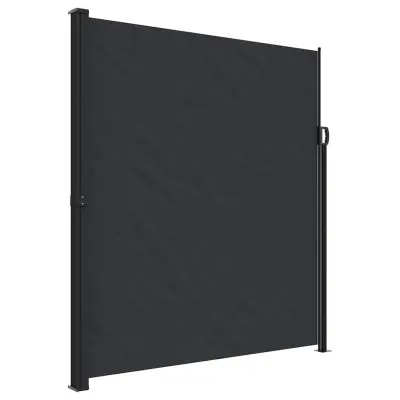 vidaXL Zložljiva stranska tenda črna 220x600 cm