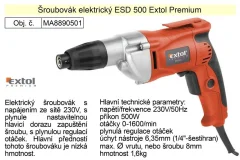 EXTOL PREMIUM Električni izvijač Extol Premium ESD500