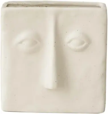 Držalo za pisalo z abstraktnim kvadratnim obrazom, sodoben minimalističen namizni dodatek, mat krem ​​barve