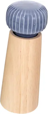 Mlinček za akrilni vibrator, ročni mlinček za poper, leseno drobljenje soli, leseno drobljenje popra, les iz gume, beli črni poper