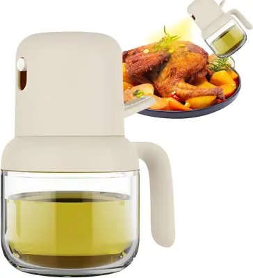 Razpršilec za jedilno olje, 180 ml stekleni razpršilnik za oljčno olje, kuhinjski pripomoček za razpršilo, razpršilnik za olje in kis, razpršilnik za