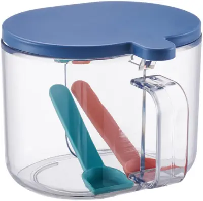 Škatla za začimbe z žlico Prozorna posoda za začimbe Posoda za začimbe Posoda za sol in poper