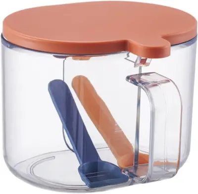 Škatla za začimbe z žlico Prozorna posoda za začimbe Posoda za začimbe Posoda za sol in poper