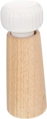 Mlinček za akrilni vibrator, ročni mlinček za poper, leseno drobljenje soli, leseno drobljenje popra, les iz gume, beli črni poper