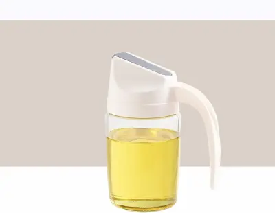 Steklena steklenica za olje, večfunkcijska avtomatska posoda za odpiranje in zapiranje, kuhinjska steklenica za olje, ki ne pušča