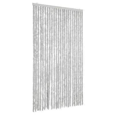 vidaXL Zavesa proti mrčesu siva 100x200 cm šenilja