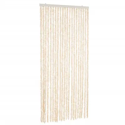 vidaXL Zavesa proti mrčesu bež in bela 100x220 cm šenilja