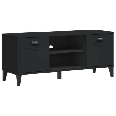 vidaXL Klop za čevlje VIKEN črna 106x35x45 cm inženirski les