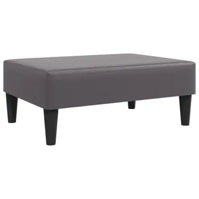 vidaXL Stolček za noge siv 77x55x31 cm umetno usnje