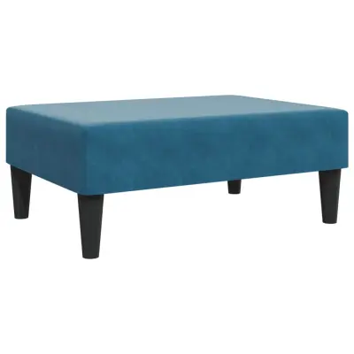 vidaXL Stolček za noge moder 77x55x31 cm žamet