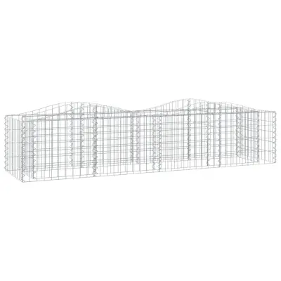 vidaXL Obokana gabionska visoka greda 200x50x50 cm pocinkano železo