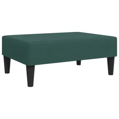 vidaXL Stolček za noge temno zelen 77x55x31 cm žamet