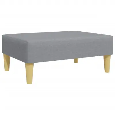 vidaXL Stolček za noge svetlo siv 77x55x31 cm blago