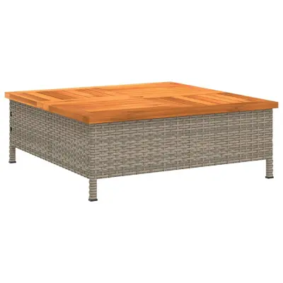 vidaXL Pokrov za podstavek za senčnik siv 70x70x25 cm ratan in akacija