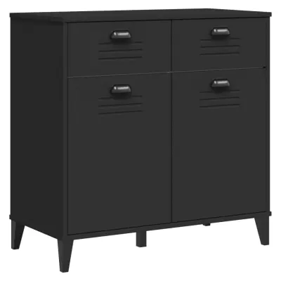vidaXL Komoda VIKEN črna 80x40x80 cm inženirski les