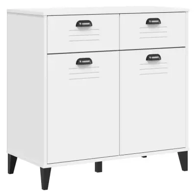 vidaXL Komoda VIKEN bela 80x40x80 cm inženirski les