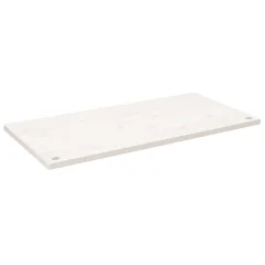 vidaXL Mizna plošča bela 110x55x2,5 cm trdna borovina
