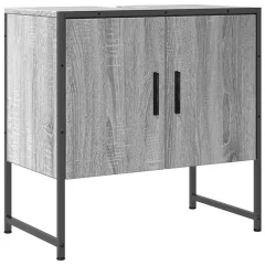 vidaXL Omarica za umivalnik siva sonoma 60x33x60 cm inženirski les